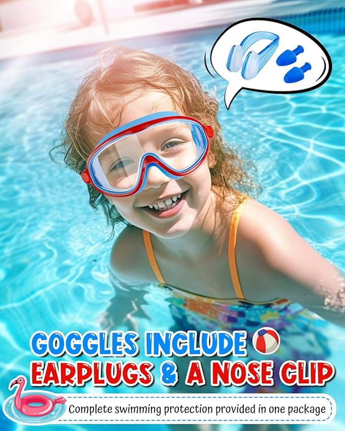 Rantizon Swim Goggles 2 Pack, Wide View Anti Fog&UV Swimming Goggles for Audlt, No Leaking Swim Glasses for Men Women Kids-StrideForce Fitness