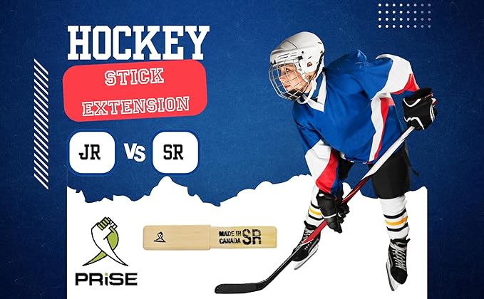 Prise | Solid Hockey Wood Stick Extention That fits All Composite Hockey Sticks. You can Extend Your Stick up to 12 inches. Very Robust, The tip is Made of Hardwood and Handmade.-StrideForce Fitness