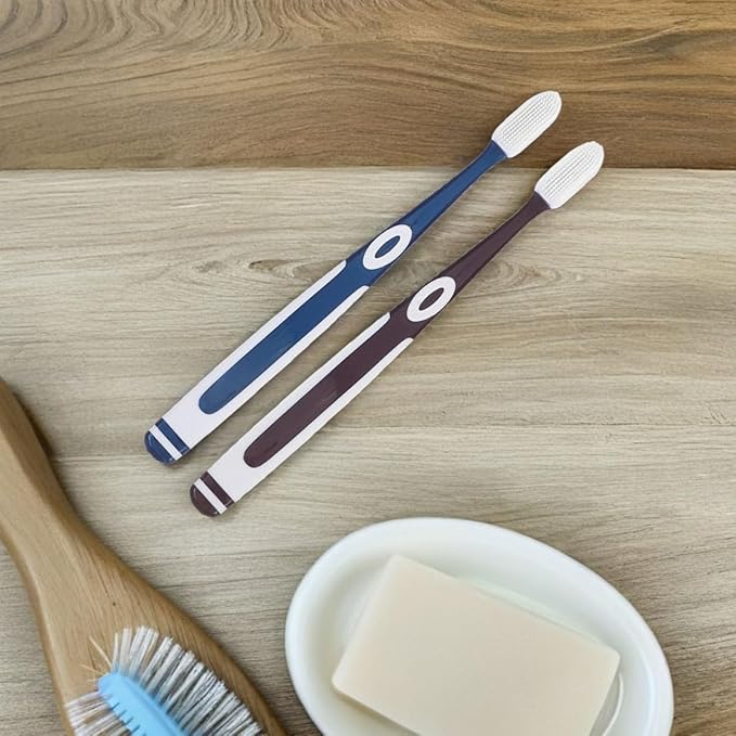 8PCS 8PCS Soft Bristle Silicone Toothbrush Replacement Heads Family for Adults Gentle Sensitive Gums Deep Cleaning Protective Travel-Friendly Oral Care