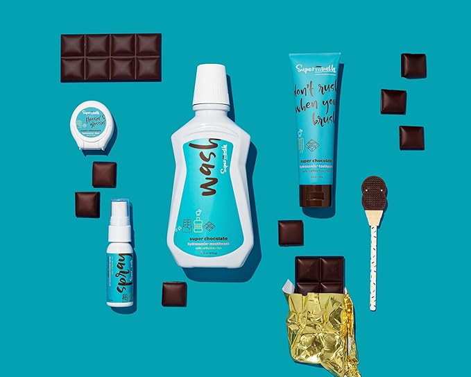 SuperMouth® Double Scoop Kids Tongue Scraper – Dual-Sided Brush & Scraper Removes Odor-Causing Buildup, Fights Bad Breath, Easy-Grip Ice Cream Design, 3 Yummy Scents, Ages 6-12, Essential Oral Care