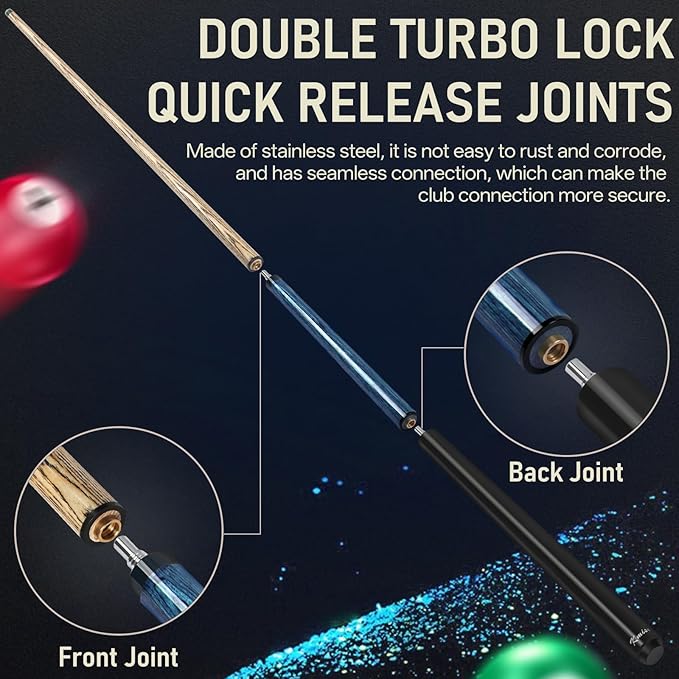 Kmise Break Jump Cue Stick - 21oz 23oz 25oz 28oz Pool Stick for Explosive Breaks and Effortless Jumps, Heavy Hitter Jump&Break Pool Cue with 14mm Pro Breaking Tip, Includes Pool Chalk and Glove-StrideForce Fitness