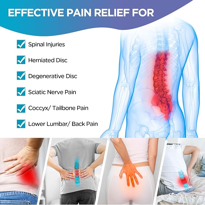 Comfytemp Ice Pack for Back Pain Relief, 2 Packs, Reusable Gel Lower Back Wrap Ice Brace for Sciatica Injuries, Hot Cold Compression for Lower Lumbar, Waist, Men Women Surgery Get Well Gifts (Purple)-StrideForce Fitness