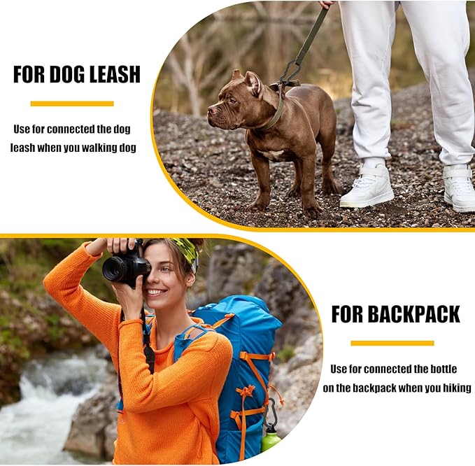 30PCS 3" Black Heavy Duty Spring Snap Hook, M8 5/16" Galvanized Steel Snap Hook Carabiner Quick Link Carabiner Clip, 500LBS Holding Capacity Quick Link Keychain for Swing Hammock Gym Outdoor-StrideForce Fitness