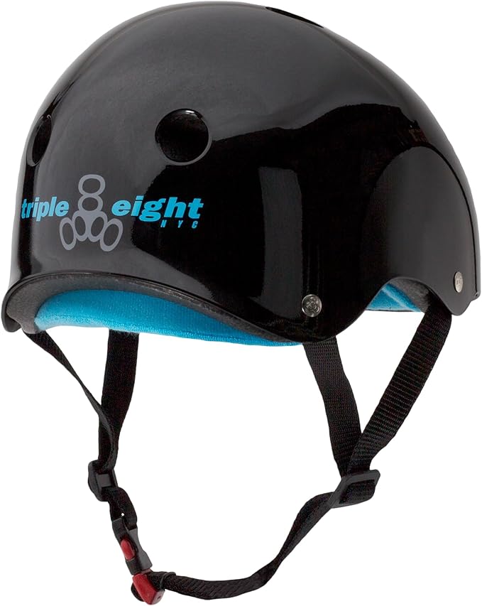 Triple Eight Certified Sweatsaver Helmet for Skateboarding, BMX, Roller Derby, Roller Skating, Inline Skating, Scooter and Bike-StrideForce Fitness