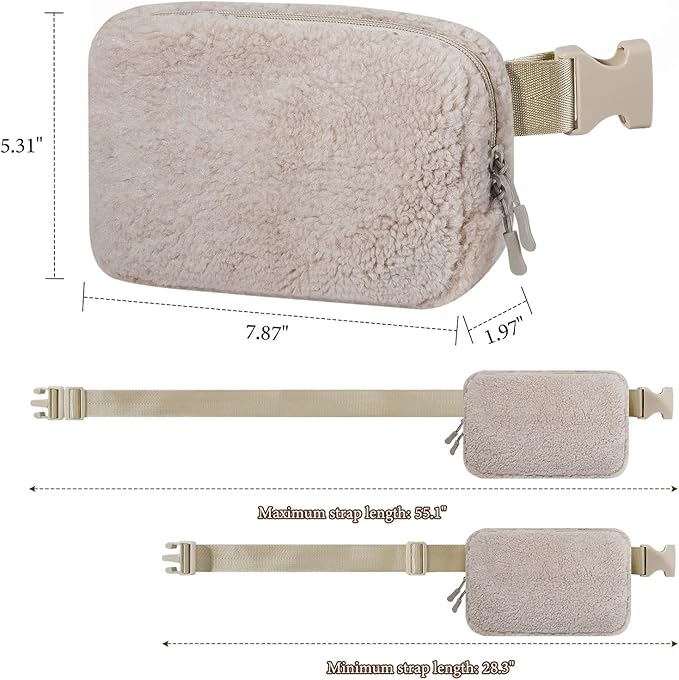 MoKo Fanny Packs for Women Men, Fashion Running Waist Packs, Crossbody Mini Bag Fanny Pack Belt Bag with Adjustable Strap for Running Outdoors Workout Travel Hiking Cycling-StrideForce Fitness