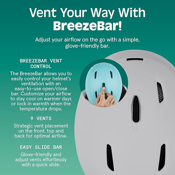 Retrospec Zephyr Ski Helmet - Snowboard Helmet for Adults & Youth - Adjustable Fit with Breathable Vents for Men, Women, Boys and Girls-StrideForce Fitness