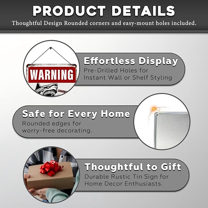 Funny Warning Sharks Have Been Spotted in This Pool They Come Out When They Smell Pee Tin Sign for Swimming Pool Beach Water Park Decor Outdoor 12 * 16inch-StrideForce Fitness