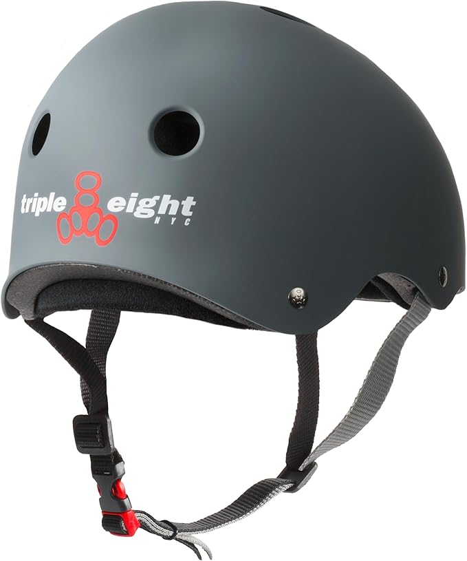 Triple Eight Certified Sweatsaver Helmet for Skateboarding, BMX, Roller Derby, Roller Skating, Inline Skating, Scooter and Bike-StrideForce Fitness