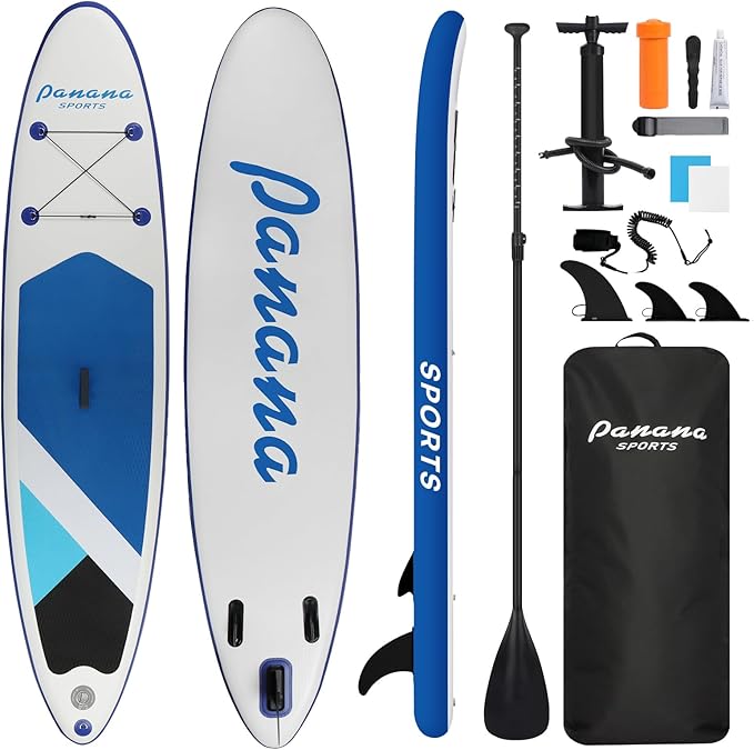 Panana Inflatable Stand Up Paddle Board, 10'x31 x6 SUP with Premium Paddle Board Accessories Kit, Anti-Slip EVA Deck for Adults Youth of All Skill Levels-StrideForce Fitness