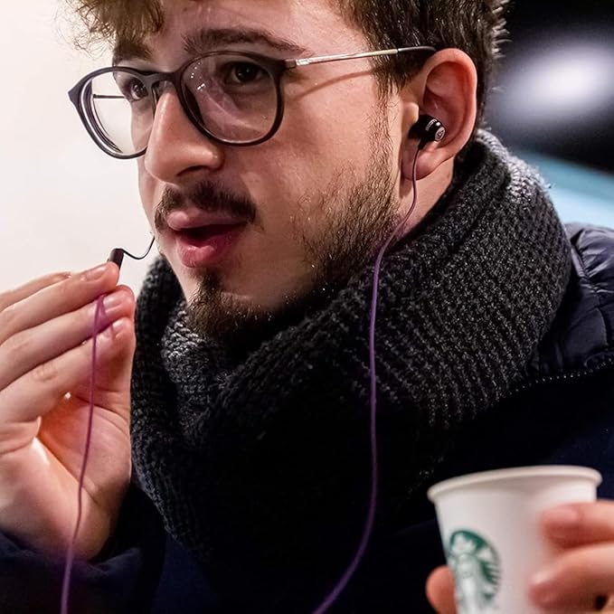 LUDOS Clamor USB C Headphones for iPhone 16 15 Pro Max Plus iPad Pro, 5 Years Warranty, USB-C Earbuds for Samsung Galaxy S24 S23 Ultra S22 S21 FE S20 A55 A54 A53, USB Type C Earphones - Purple-StrideForce Fitness