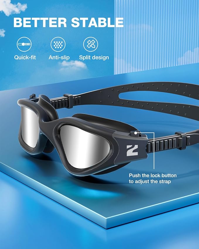 ZIONOR Swim Goggles, G1 SE Swimming Goggles Anti-fog for Adult Men Women-StrideForce Fitness