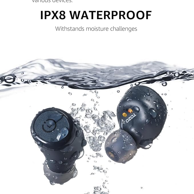 TOZO T10 Wireless Earbuds Bluetooth 5.3 Headphones, App Customize EQ, Ergonomic Design, 55H Playtime, Wireless Charging Case, IPX8 Waterproof Sound in-Ear Headset, 2025 New Version-StrideForce Fitness