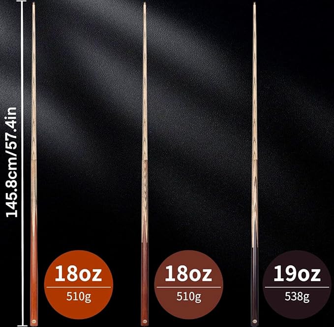 Kmise Pool Cue Set of 3, 57-inch Cue Sticks with 9.5mm Pro Tips, Splicing Process, Handmade from Premium Wood, Pool Sticks for Adults, for Men and Women, Bar Home Taple Sports-StrideForce Fitness