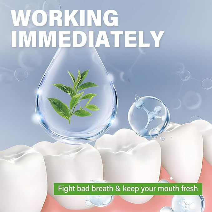 Gum Restore Drops, Gum Repair for Receding Gums & Stain Removal, Bad Breath Treatment for Adults(Green)