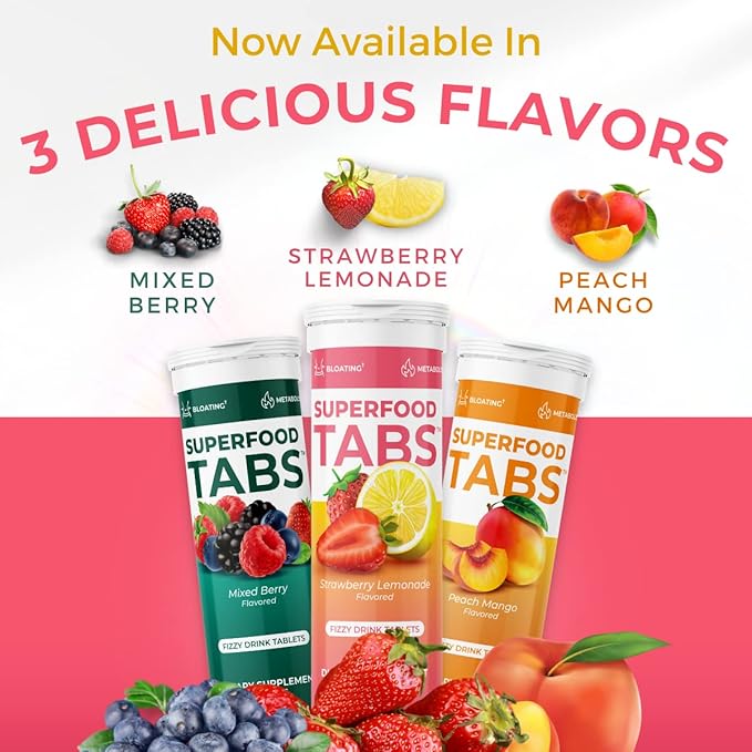 Superfoods Company Detox Cleanse Drink - Supplement for Women & Men - Support Healthy Weight, Digestive Health, Cravings & Bloating Relief - Strawberry Lemonade Flavor [30 Tablets]-StrideForce Fitness