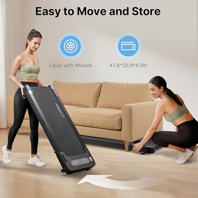 Yesoul Walking Pad Treadmill with 10% Auto Incline, Under Desk Treadmill for Home Walking, Hiking & Running, 300lbs Capacity, Smart App Scenic Routes & Live Classes, Remote & LED Display-StrideForce Fitness