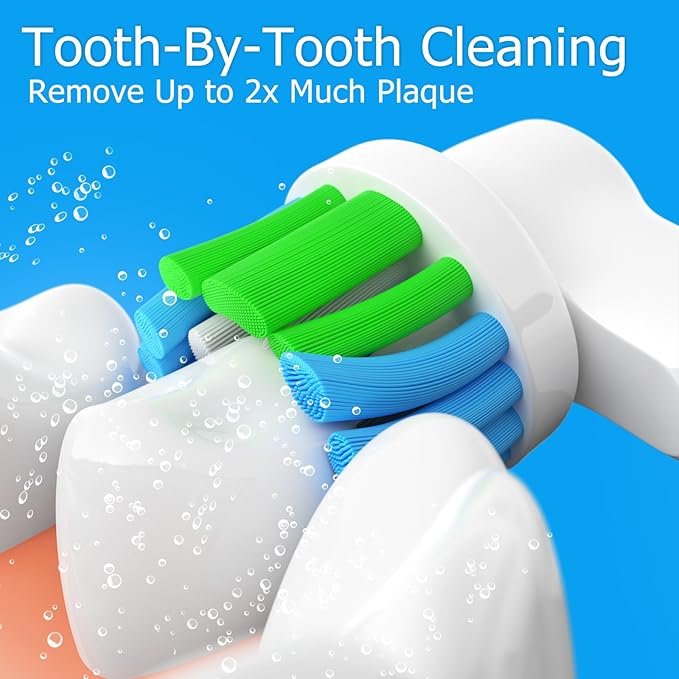 Precision Replacement Toothbrush Heads Compatible with Oral-B - 12 Pack White | DuPont Bristles