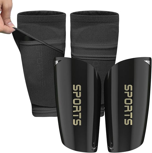 Kids Youth Soccer Shin Guards with Sleeves, Slip in Shinguards Soccer Shin Pads for 3-15 Years Old Boys Girls Child Teens-StrideForce Fitness
