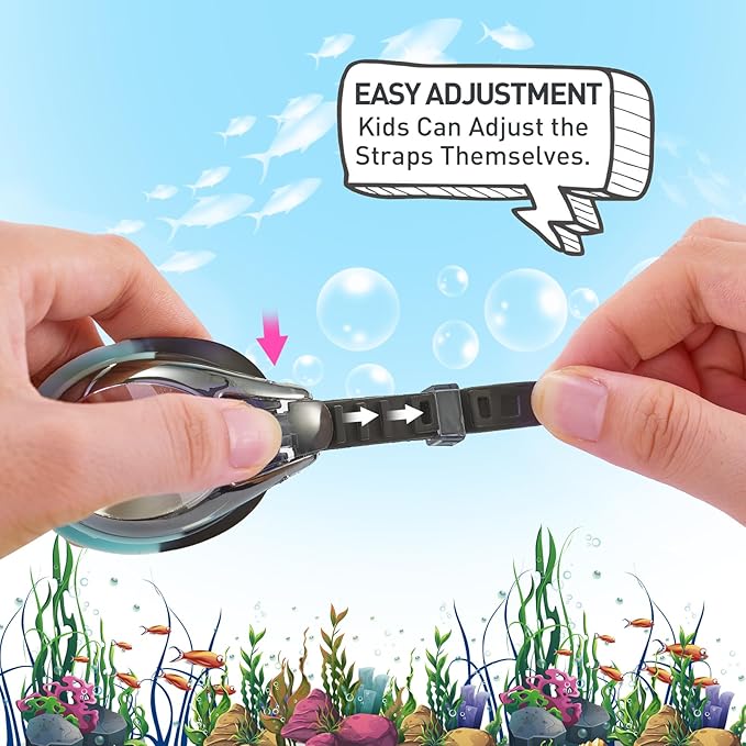 Aegend 2 Pack Kids Goggles, Swimming Goggles for Kids Age 4-16 Boys and Girls Youth, Anti-Fog Waterproof Anti-UV Pool Goggles-StrideForce Fitness