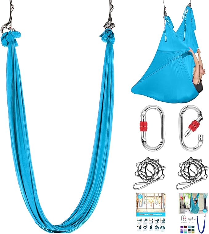 5.5 Yards Aerial Silk Swing Outdoor Hammock Aerial Yoga Swing For Adults,Aerial Yoga Hammocks for outside-StrideForce Fitness