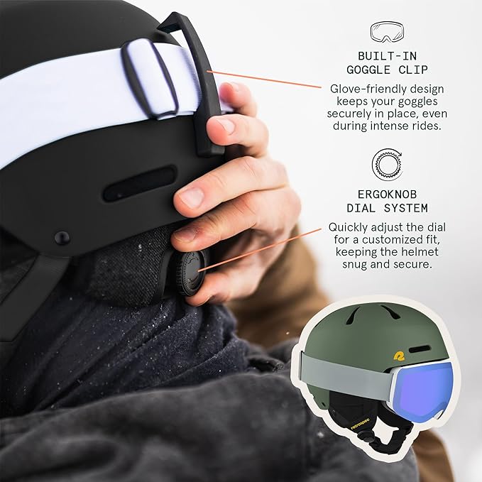 Retrospec Comstock Ski Helmet - Snowboard Helmet for Adults & Youth - Adjustable Fit Snow Helmet with Protective Shell and Breathable Vents for Men, Women, Boys & Girls-StrideForce Fitness