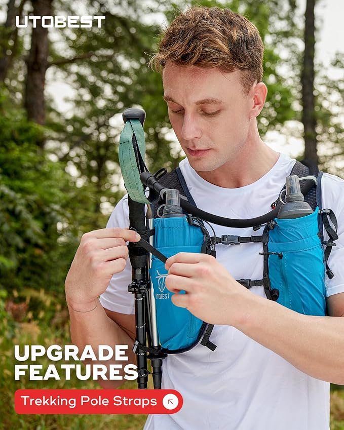UTOBEST Upgrade Running Hydration Vest 10L, Running Backpack for Women Men Multi-Functional Storage, Adjustable Water Vest for Trail Marathon Race Jogging Cycling-StrideForce Fitness