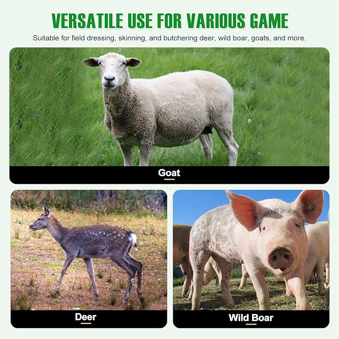 Deer Game Hunting Hoist Processing Rack Stand, Skinning Station Equipment Hide Tools for Hog Goat Sheep Boar Animal Field Dressing Cleaning Butchering-StrideForce Fitness