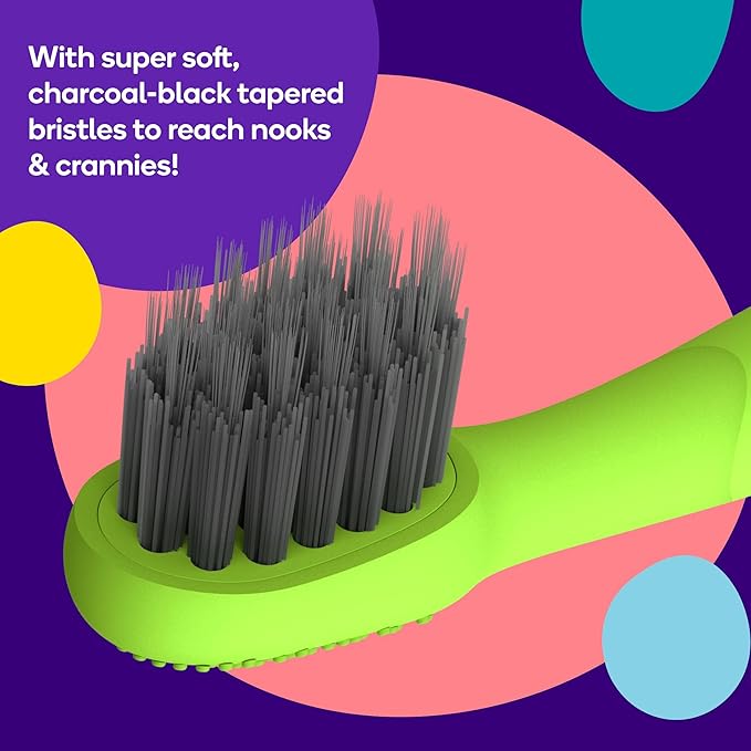 BURST Genuine Replacement Heads for Kids Electric Toothbrush (Green/3 Pack) | Perfect Fit | Ultra Soft Bristles | 9 Months of Supply