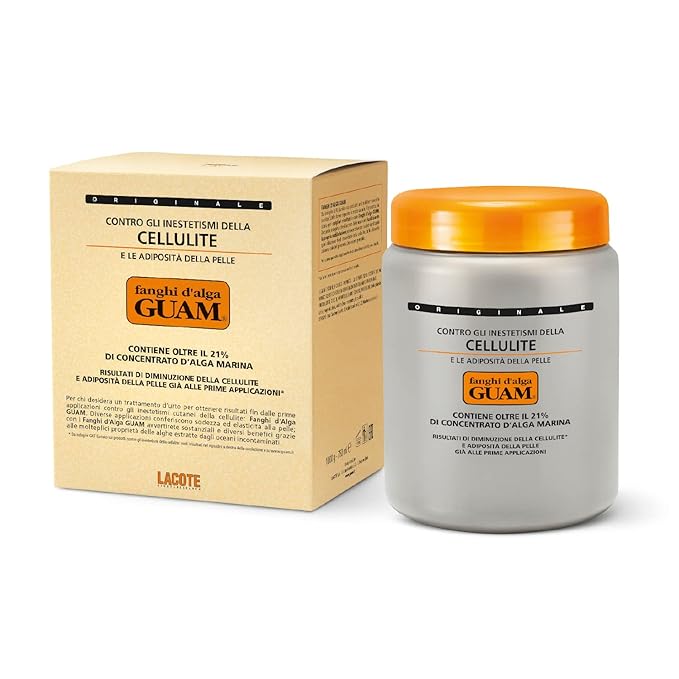 Guam Anti-Cellulite Hot Seaweed Mud ORIGINAL FORMULA | Sculpting Body Wrap To Remove Cellulite, Skin Tightening Treatment For Thighs And Legs, Inches Reduction, 1000 gr-StrideForce Fitness