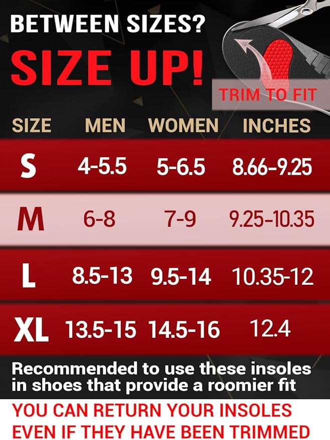 Work Pro Comfort Insoles - Shock Absorption - Low Arch - Cushioning Anti Fatigue Shoe Insert Men Women - Non-Slip - Soft Comfortable Work Boot Insoles - Foot Pain Relief (M, Black)-StrideForce Fitness