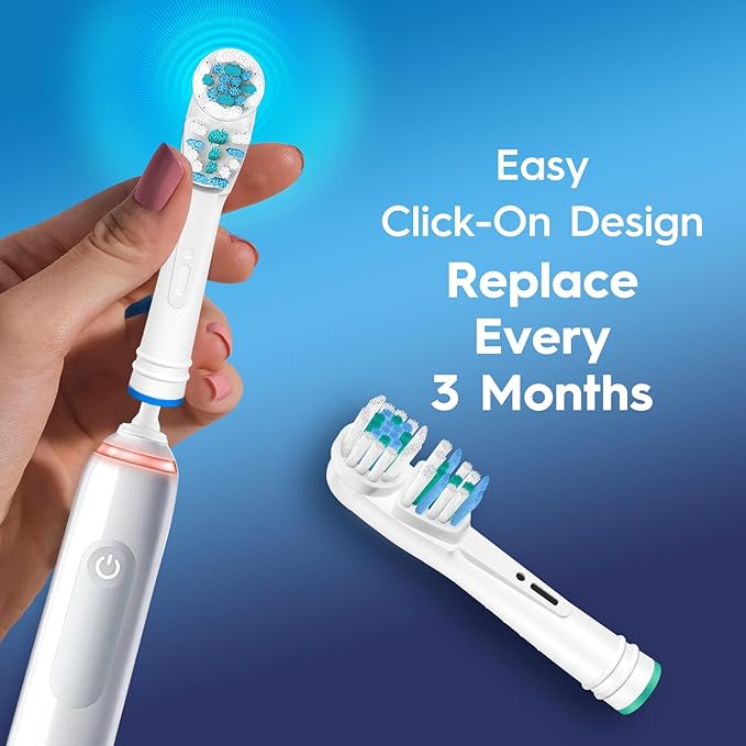 Dual Clean Replacement Brush Heads Compatible with Oral B Vitality Series Electric Toothbrush.8 Count