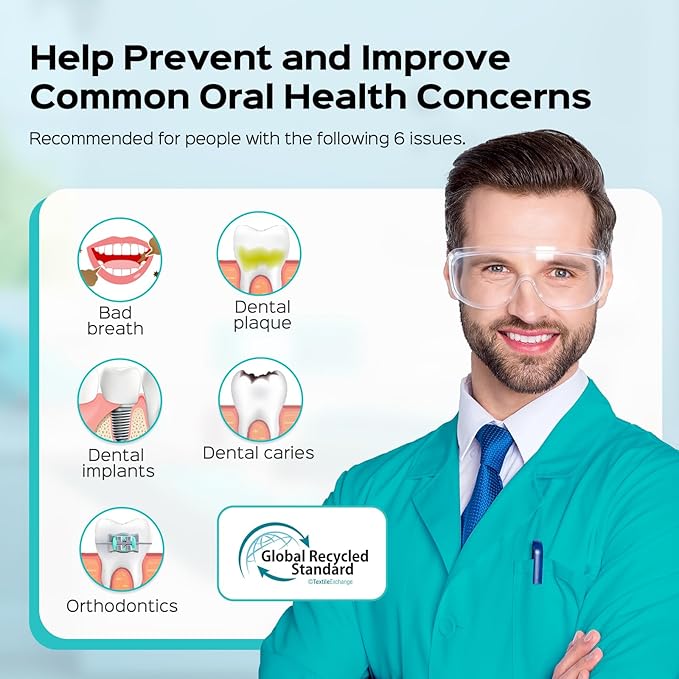 COSLUS Advanced Water Flosser for Teeth: 2 Modes & 12 Pressure Settings Electric Dental Pick for Orthodontic, Braces, Sensitive Gums - Home Use, 5 Jet Tips for Multiple Users, Family, White, E2