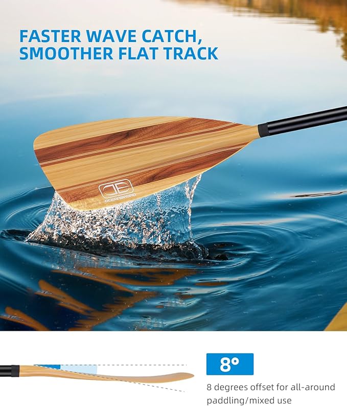 OCEANBROAD SUP Paddle - Adjustable Stand-Up Paddle for Paddleboard Kayak, Adjustable Aluminum Alloy Shaft with Reinforced Nylon Blades-StrideForce Fitness