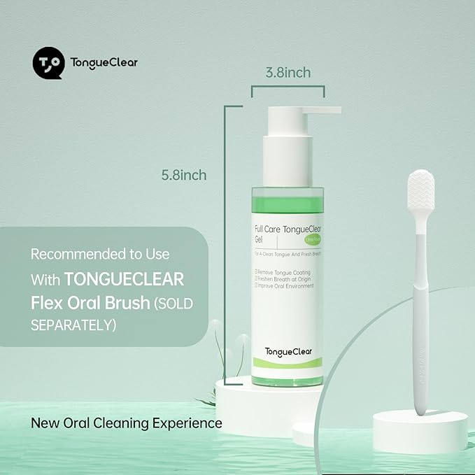 Tongue Cleaner Gel - Fresh Mint Tongue Cleaning Paste for Bad Breath & Halitosis | 2 Pack