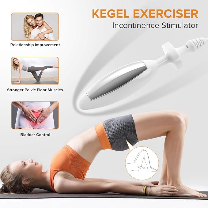 TENS Unit & EMS Pelvic Floor Muscle Exercise,36 Modes Rechargeable Dual Channel EMS Massager Machine with Pelvic Floor Muscle Electrode Probe and Travel Case-StrideForce Fitness