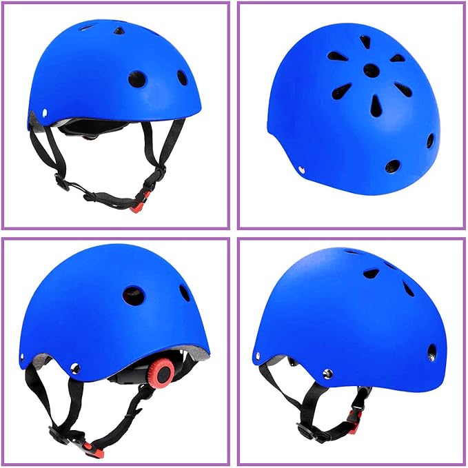 Adjustable Helmet for Ages 5-16 Kids Toddler Boys Girls Youth,Protective Gear with Elbow Knee Wrist Pads for Multi-Sports Skateboarding Bike Riding Scooter Inline skatings Longboard Roller Skate-StrideForce Fitness