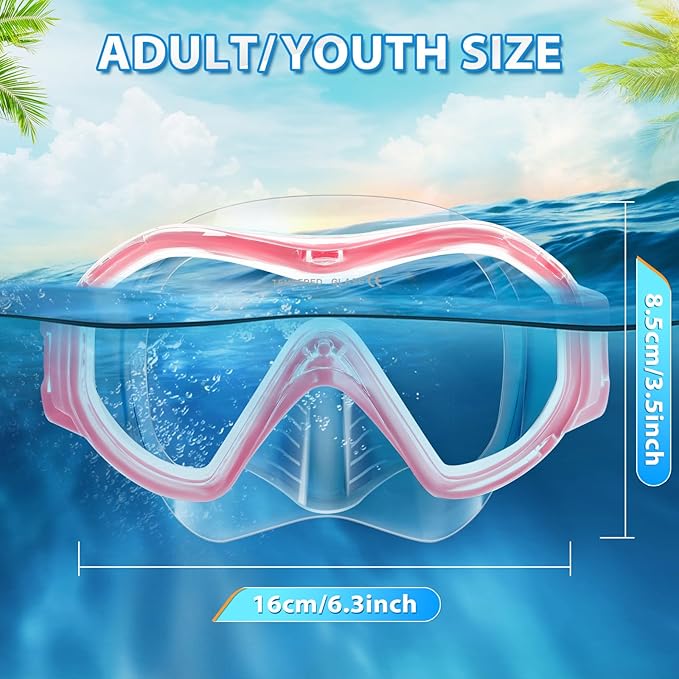 Supertrip Adult Swim Goggles Swimming Goggles with Nose Cover Elastic Fabric Strap Tempered Glass Snorkeling Gear for Adults-StrideForce Fitness