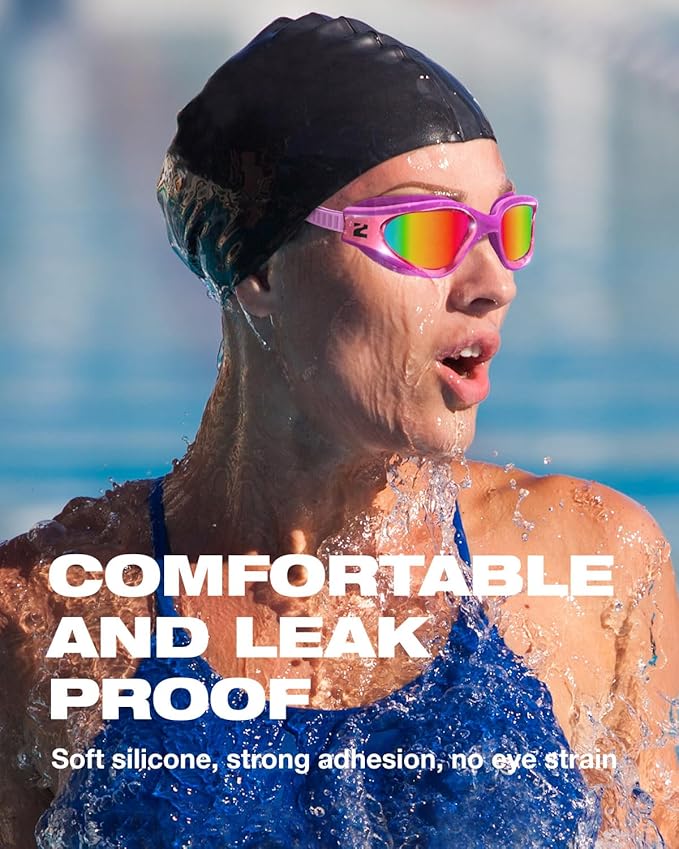 ZIONOR G1 Nava Super Anti-Fog Unisex Swim Goggles Mirror/Bright Smoke Lens-StrideForce Fitness