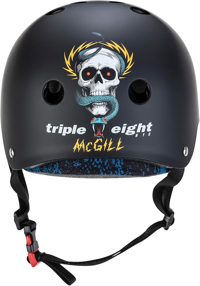 Triple Eight Certified Sweatsaver Helmet for Skateboarding, BMX, Roller Derby, Roller Skating, Inline Skating, Scooter and Bike-StrideForce Fitness