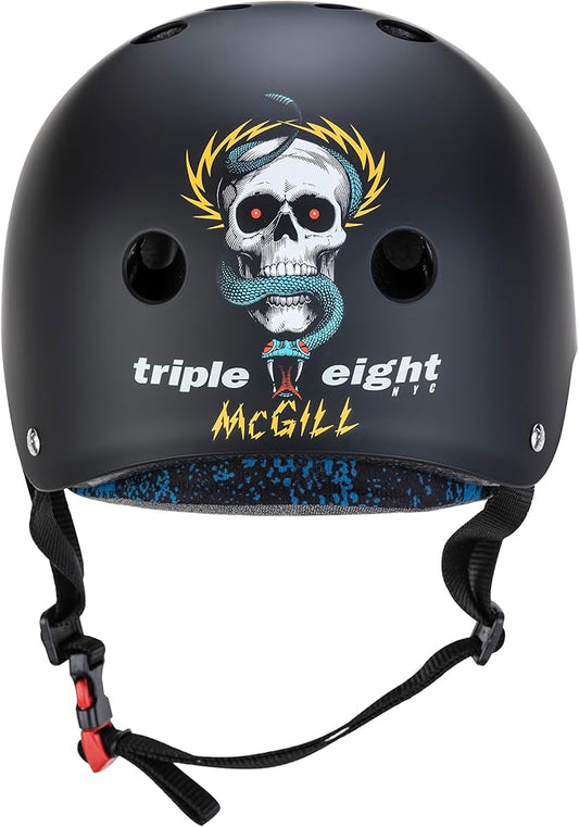 Triple Eight Certified Sweatsaver Helmet for Skateboarding, BMX, Roller Derby, Roller Skating, Inline Skating, Scooter and Bike-StrideForce Fitness
