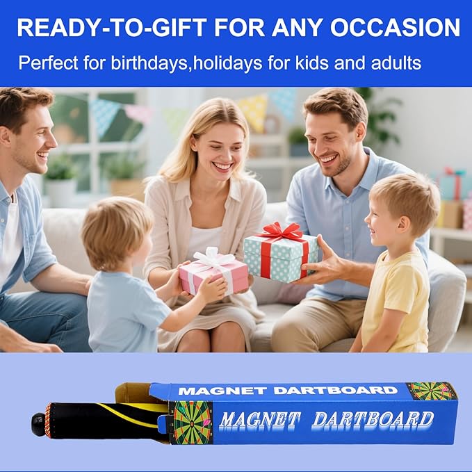 Magnetic Dart Board Outdoor Game Suitable for Children to Play Comes with 12 Darts Best Toys Gifts for Teenage Boys Girls Age 5 6 7 8 9 10 11 12 Years (12 in)-StrideForce Fitness