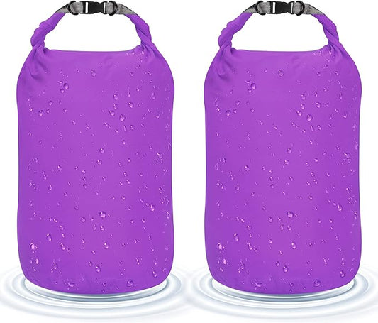 Desoto Waterproof Dry Bag 2 packs, 2L/5L/10L/20L/40L/70L Dry Sack Lightweight Portable, Dry Storage Bag to Keep Gear Dry Clean for Kayaking, Gym, Hiking, Swimming, Camping-StrideForce Fitness