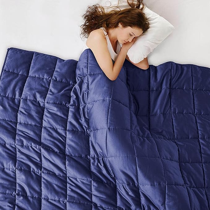 L'AGRATY Weighted Blanket - 88"x104" 30lbs Cooling Breathable Heavy Blanket Microfiber Material with Glass Beads for Adult All-Season Summer Fall Winter Soft Thick Comfort-StrideForce Fitness