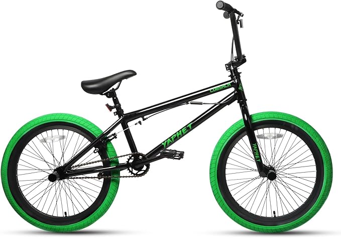 Freestyle BMX Bike, 20 Inch Yaphet Bicycle for Teen Beginner and Adult Riders, Bike with Hi-Ten Steel Frame, Multiple Colors-StrideForce Fitness