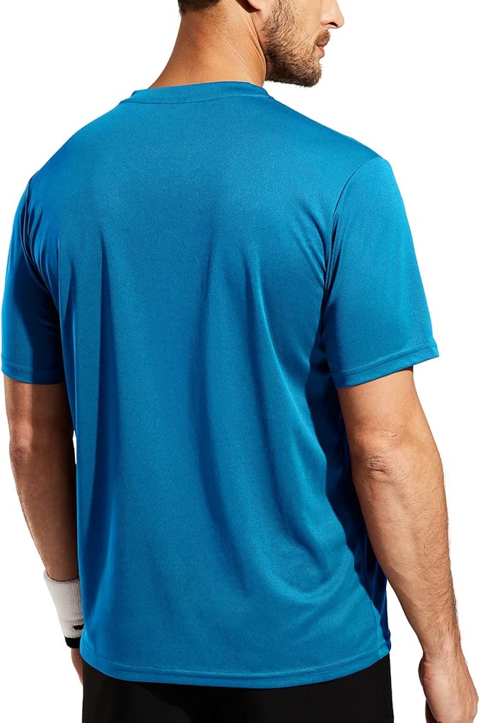 MIER Men's Quick Dry Workout Shirts Moisture Wicking Running Athletic Performance T-Shirts Recycled Polyester Top Tee-StrideForce Fitness