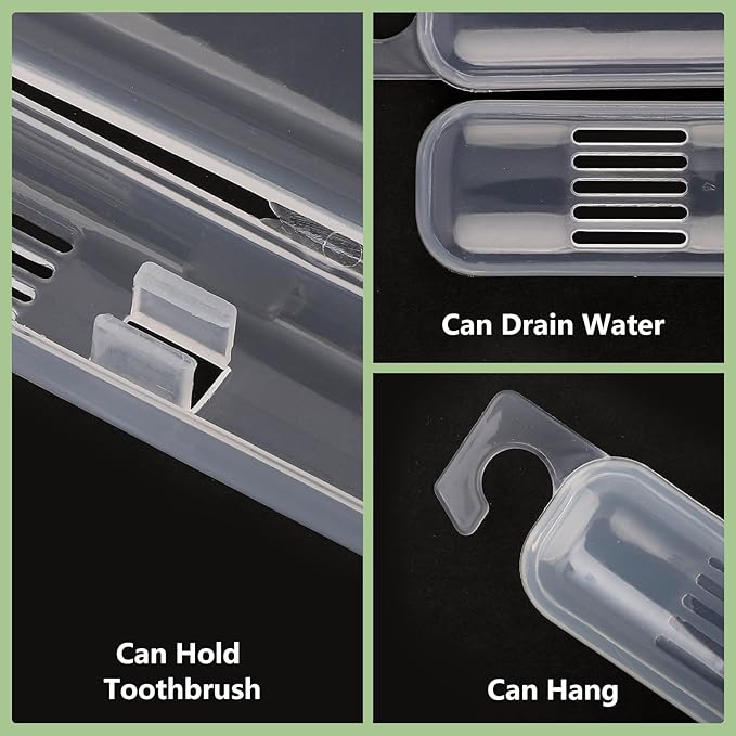 6pcs Travel Toothbrush Set, Extra Soft Toothbrushes for Adults Gentle Portable Manual Toothbrush with Individual Travel Case Deep Cleaning Flossing Toothbrushes for Sensitive Teeth(Multicolor)