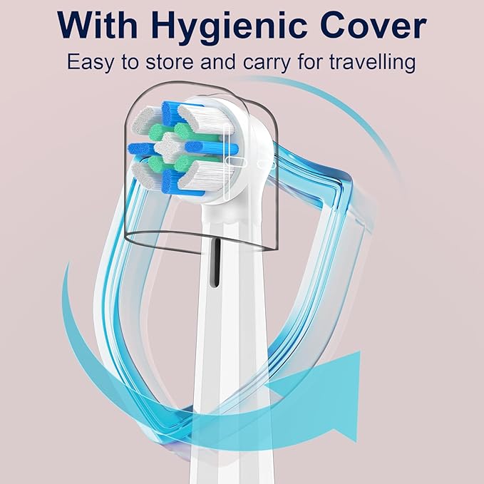 iO Replacement Heads Compatible with Oral B iO 2/3/4/5/6/7/8/9/10/Deep Clean Series Electric Toothbrush, Brush Heads Compatible with Oral B iO with Medium Bristles Care Your Teeth (8 Black/White)