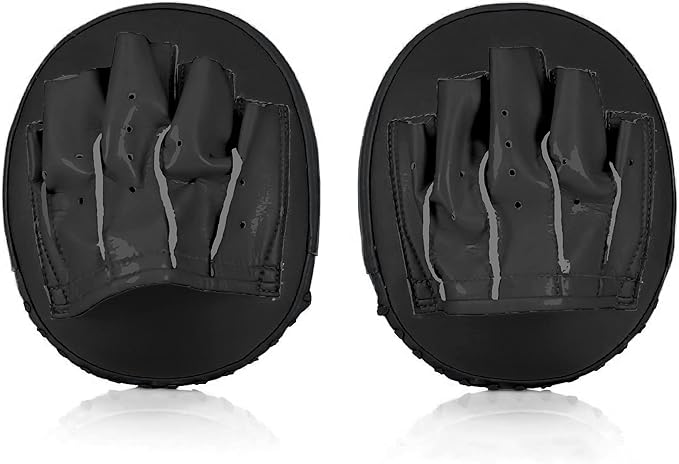 Fairtex FMV15 Muay Thai Boxing Focus Punch Mitts | Premium Syntek Leather Boxing Mitts-Lightweight & Durable Microfiber | Curved Design for Precision, Shock Absorbent & Enhanced Accuracy-StrideForce Fitness