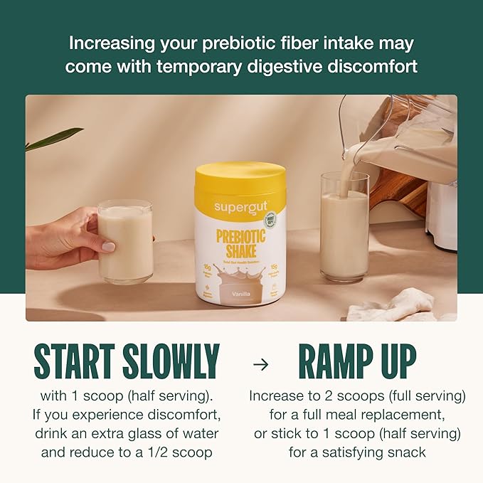 Supergut GLP-1 Boosting Prebiotic Shakes, Chocolate – Gut Healthy Meal Replacement with 15g Fiber, 15g Protein & 5g Net Carbs - Keto Friendly - 8 Servings-StrideForce Fitness