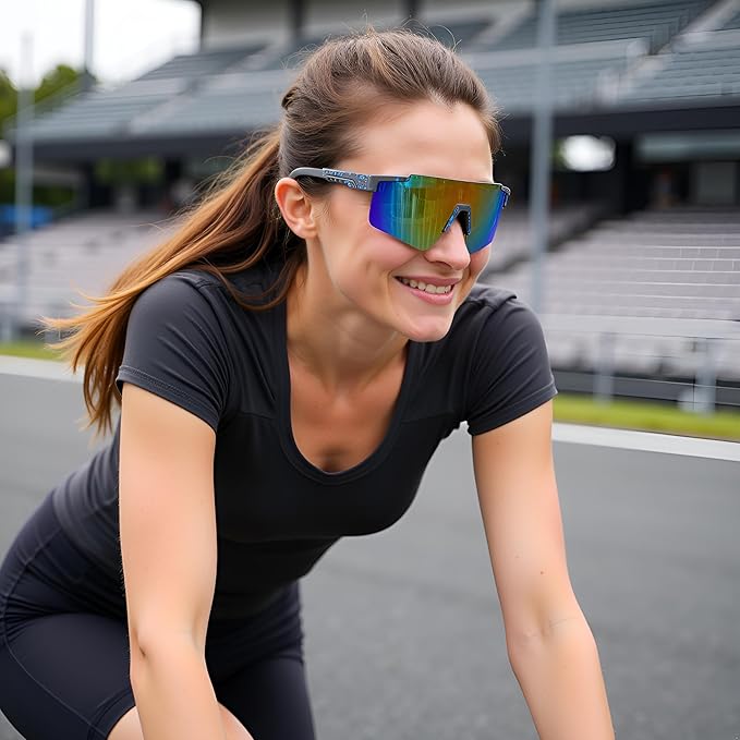 MALIDAK Sports Sunglasses for Mens Women Youth Baseball Sunglasses UV400 Protection Men Cycling Glasses-StrideForce Fitness